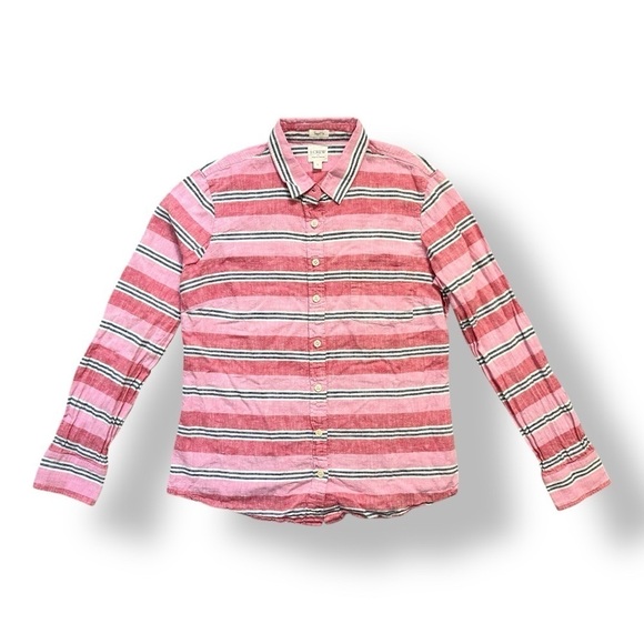 J. Crew Tops - J. Crew | Perfect Fit Linen Blend Button Down (S) 🩷